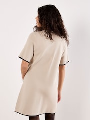 Apricot Natural 2 Pockets Contrast Tipping Knit Dress - Image 4 of 5