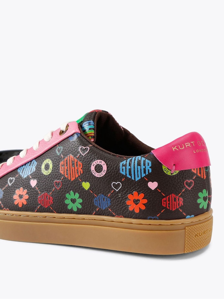 Kurt Geiger London Brown Kgl Monogram Cupsole Trainers - Image 4 of 4