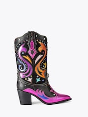 Kurt Geiger London Kensington Cowboy Black Boots - Image 1 of 4