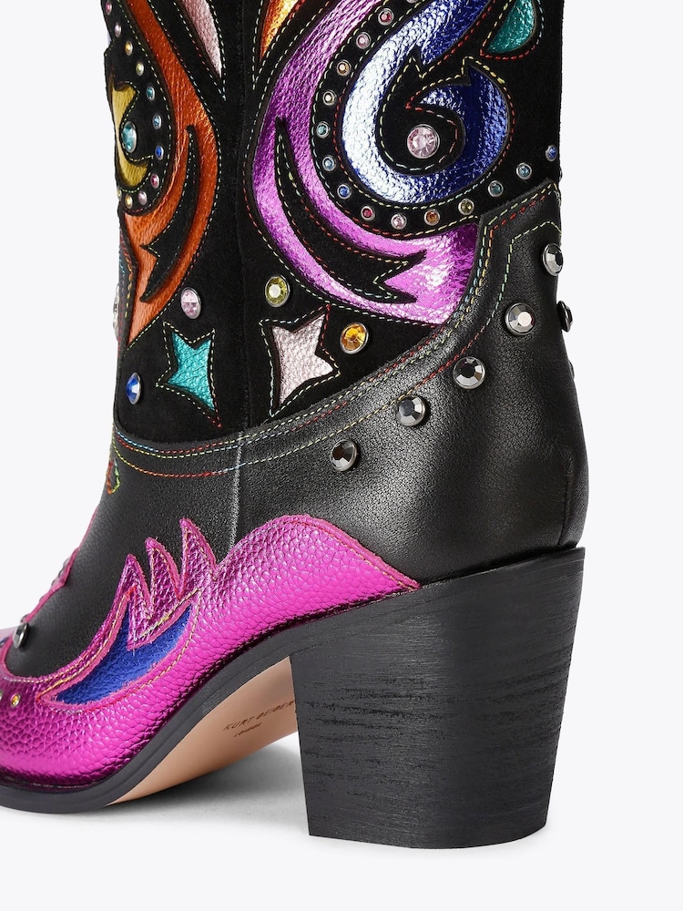 Kurt Geiger London Kensington Cowboy Black Boots - Image 4 of 4