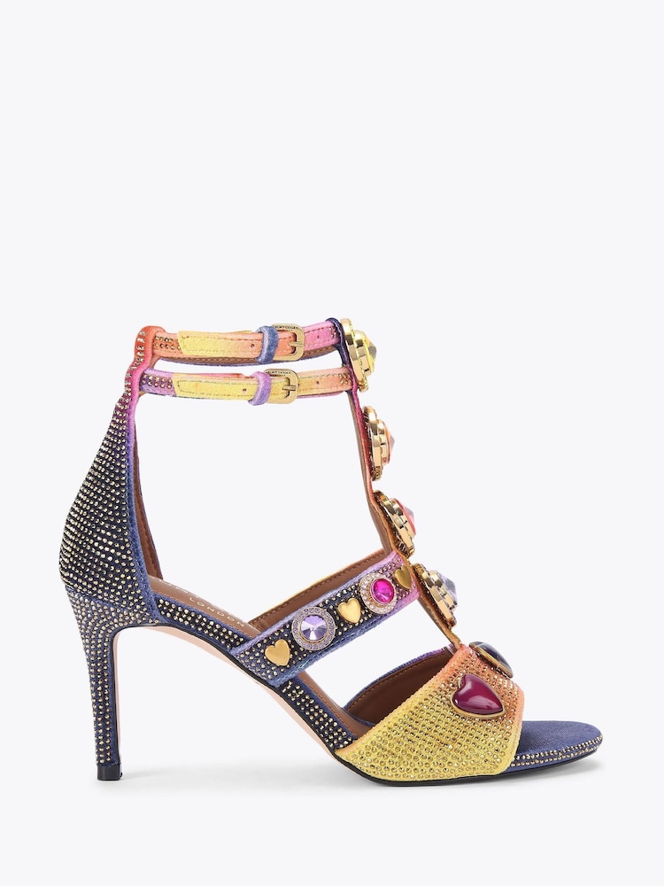 Kurt Geiger London Pink Gem High Gladiator Sandals - Image 1 of 4 Kurt Geiger London Pink Gem High Gladiator Sandals - Image 1 of 4