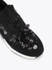 Carvela Black Flower Trainers - Image 5 of 5