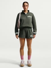 Nike Khaki Green Fleece Shorts - Image 5 of 5