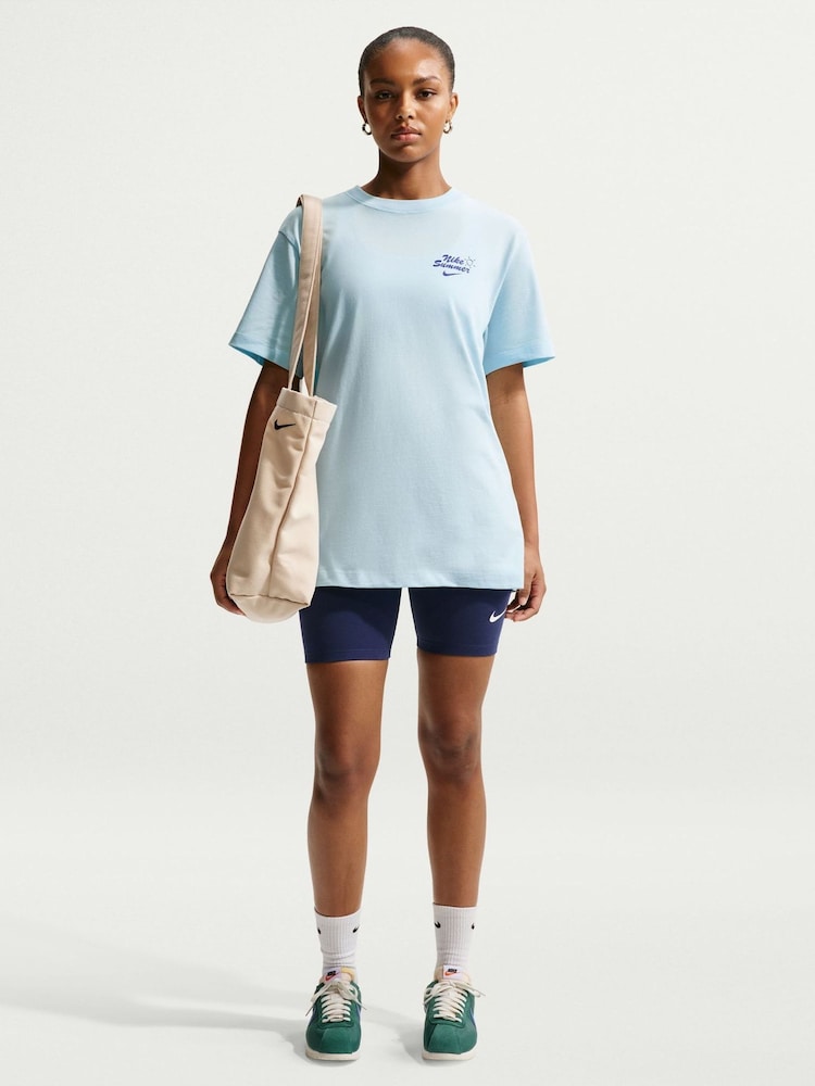 Nike Glacier Blue Beach Boxy T-Shirt - Image 1 of 5