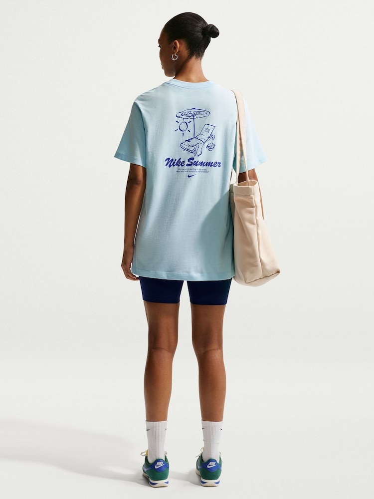 Nike Glacier Blue Beach Boxy T-Shirt - Image 2 of 5