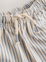 Modrá/krémová s pruhy - Texturované lehké Jogger kalhoty (3-7let) - Obrázek 7 z 8