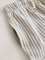 Modrá/krémová s pruhy - Texturované lehké Jogger kalhoty (3-7let) - Obrázek 8 z 8