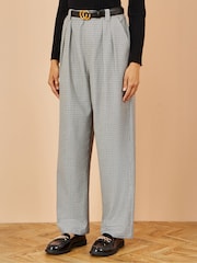 Yumi Grey Check Wide Leg Trousers - Image 2 of 4
