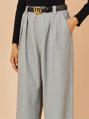 Yumi Grey Check Wide Leg Trousers - Image 3 of 4