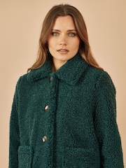 zelena - Yumi Short Teddy Bear Jacket - Slika 3 iz 5