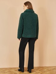 zelena - Yumi Short Teddy Bear Jacket - Slika 5 iz 5