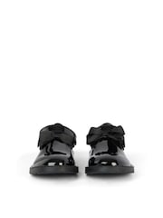 Kickers Black Junior Girls Adlar T Bar Bow Patent Leather Shoes - Image 4 of 6