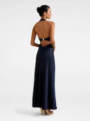 Forever New Blue April Petite Open Back Maxi Dress - Image 2 of 4