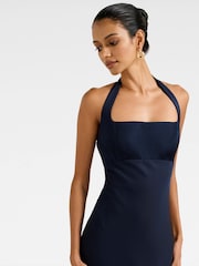 Forever New Blue April Petite Open Back Maxi Dress - Image 3 of 4