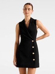 Forever New Black Eddie Sleeveless Blazer Mini Dress - Image 1 of 5