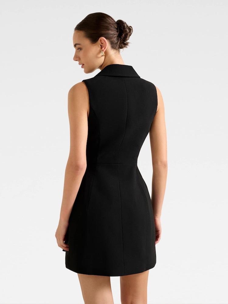 Forever New Black Eddie Sleeveless Blazer Mini Dress - Image 2 of 5