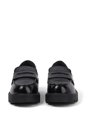 Kickers Black Adult Womens Kori Loafers Croc Effect Leather - Image 4 of 6