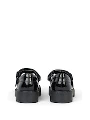 Kickers Black Junior Girls Kori T Bar Patent Leather Shoes - Image 5 of 6