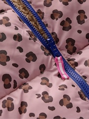 Boden Pink Reversible Padded Borg Coat - Image 3 of 4
