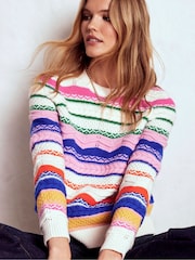 Boden Green Textured Fair Isle Jumper - Image 1 of 8