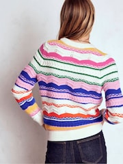 Boden Green Textured Fair Isle Jumper - Image 3 of 8