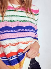 Boden Green Textured Fair Isle Jumper - Image 5 of 8