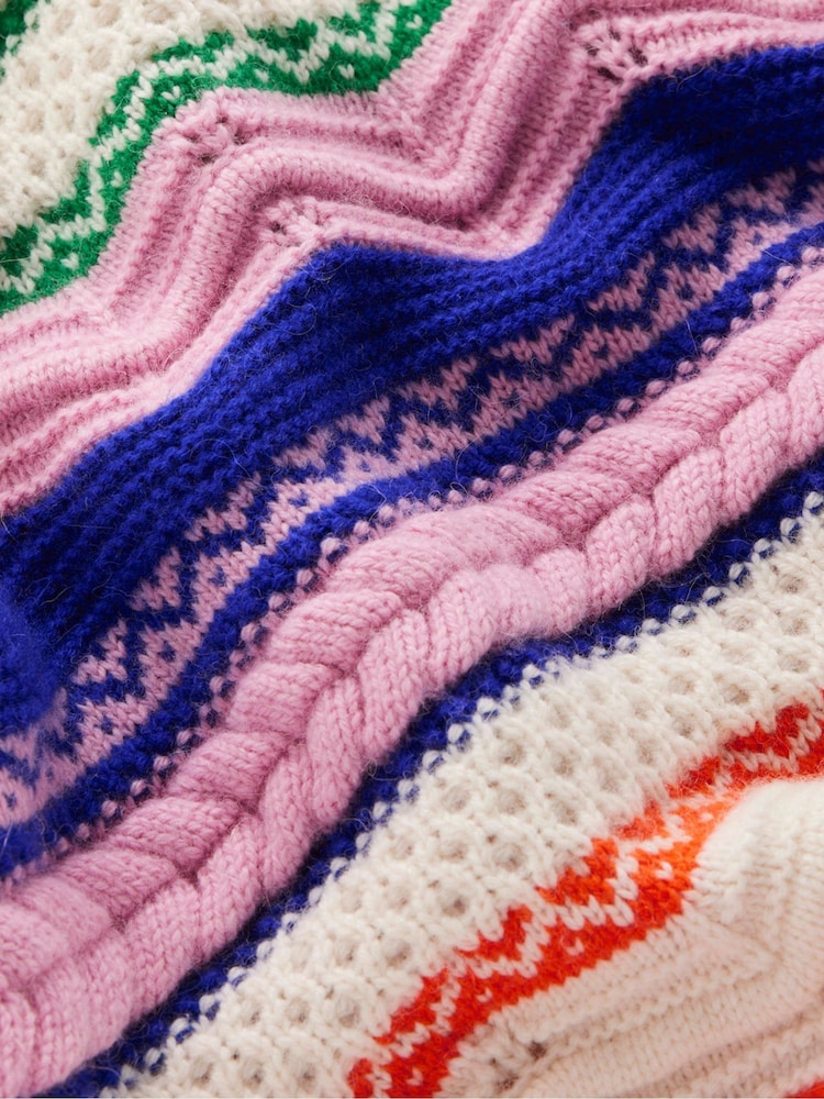 Boden Green Textured Fair Isle Jumper - Image 8 of 8 Boden Green Textured Fair Isle Jumper - Image 8 of 8