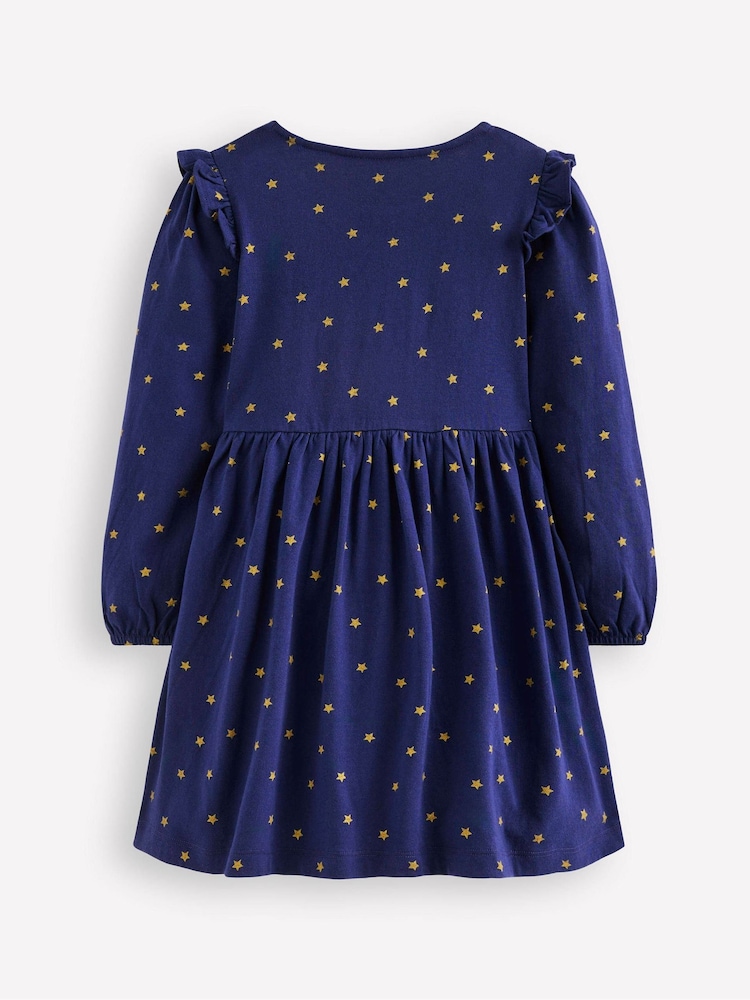 Boden Blue Appliqué Jersey Dress - Image 2 of 3 Boden Blue Appliqué Jersey Dress - Image 2 of 3