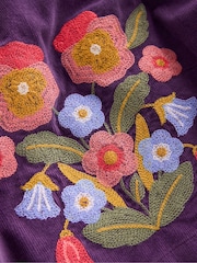 Boden Purple Embroidered Pinafore Dress - Image 3 of 3