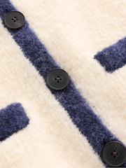 Boden Cream Holly Boucle Knitted Cardigan - Image 5 of 6
