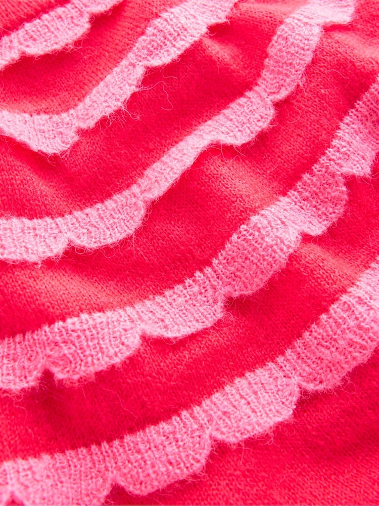 Boden Red Alice Fluffy Raglan Jumper - Image 6 of 6