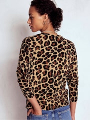 Boden Brown Emilia Cotton Crew Neck Jumper - Image 3 of 6
