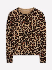 Boden Brown Emilia Cotton Crew Neck Jumper - Image 6 of 6