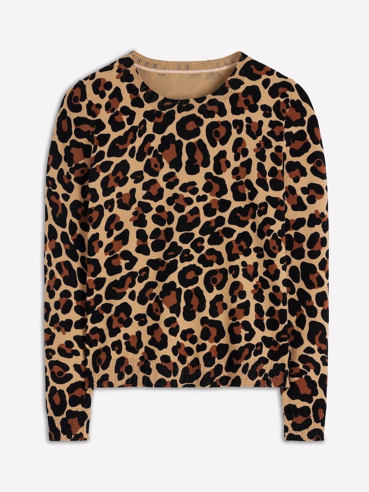 Boden Brown Emilia Cotton Crew Neck Jumper - Image 6 of 6