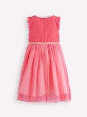 Boden Pink Panelled Frill Tulle Dress - Image 2 of 3