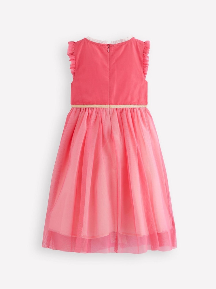 Boden Pink Panelled Frill Tulle Dress - Image 2 of 3