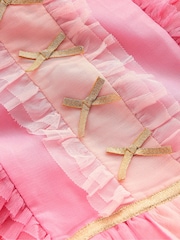 Boden Pink Panelled Frill Tulle Dress - Image 3 of 3