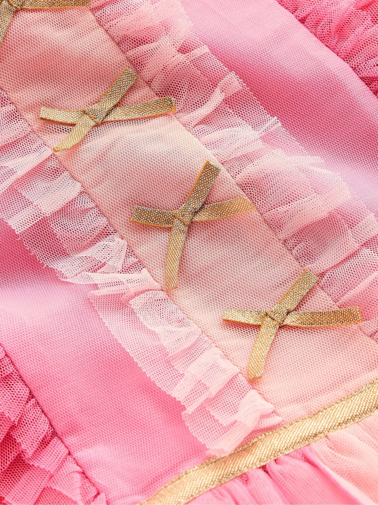 Boden Pink Panelled Frill Tulle Dress - Image 3 of 3 Boden Pink Panelled Frill Tulle Dress - Image 3 of 3