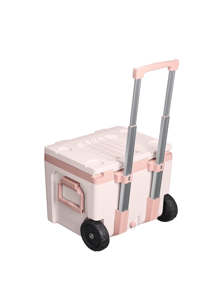 Stanley Rose Quartz Easy-Carry Outdoor Wheeler Cooler 47L - Image 2 of 4 Stanley Rose Quartz Easy-Carry Outdoor Wheeler Cooler 47L - Image 2 of 4