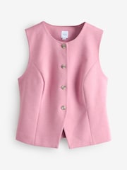 Pink Button Front Waistcoat - Image 1 of 1