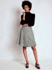 Boden Black Flippy Wool Skirt - Image 1 of 5