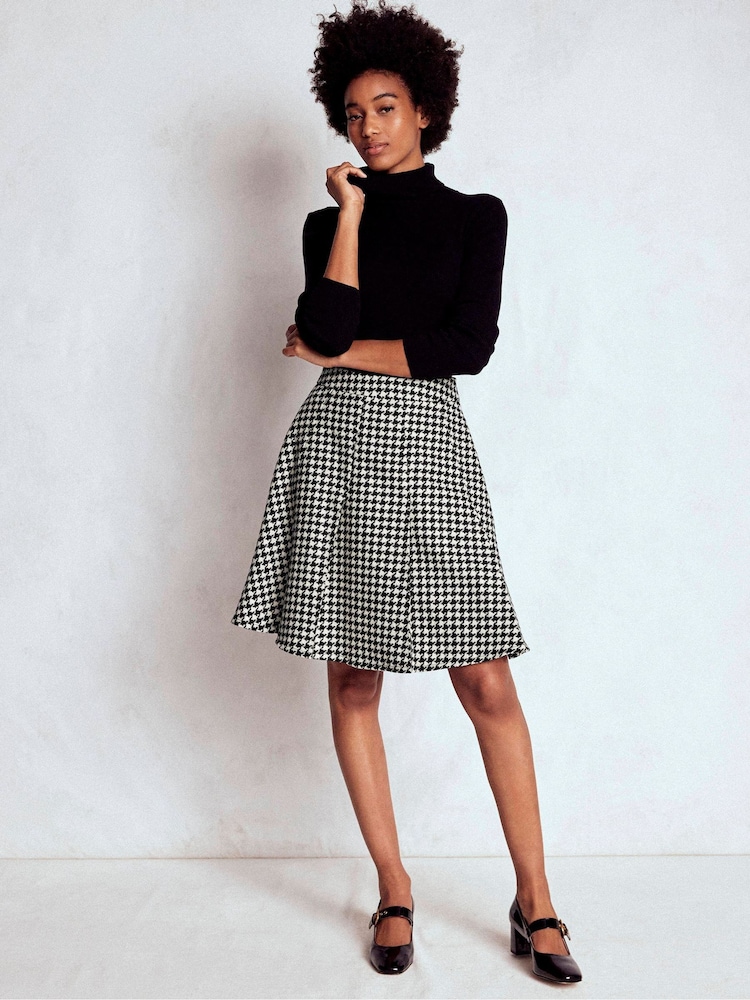 Boden Black Flippy Wool Skirt - Image 1 of 5