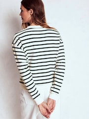 Boden Green Button Detail Sweatshirt - Image 3 of 5