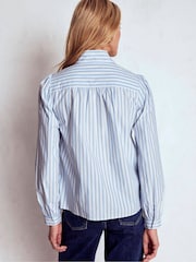 Boden Blue Tie Neck Top - Image 3 of 6