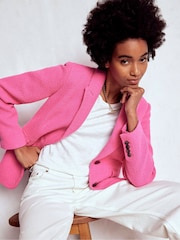 Boden Pink Stamford Wool-Blend Blazer - Image 1 of 5