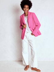 Boden Pink Stamford Wool-Blend Blazer - Image 4 of 5
