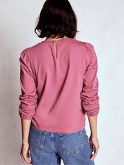Boden Pink Flo Trim Detail Top - Image 2 of 4