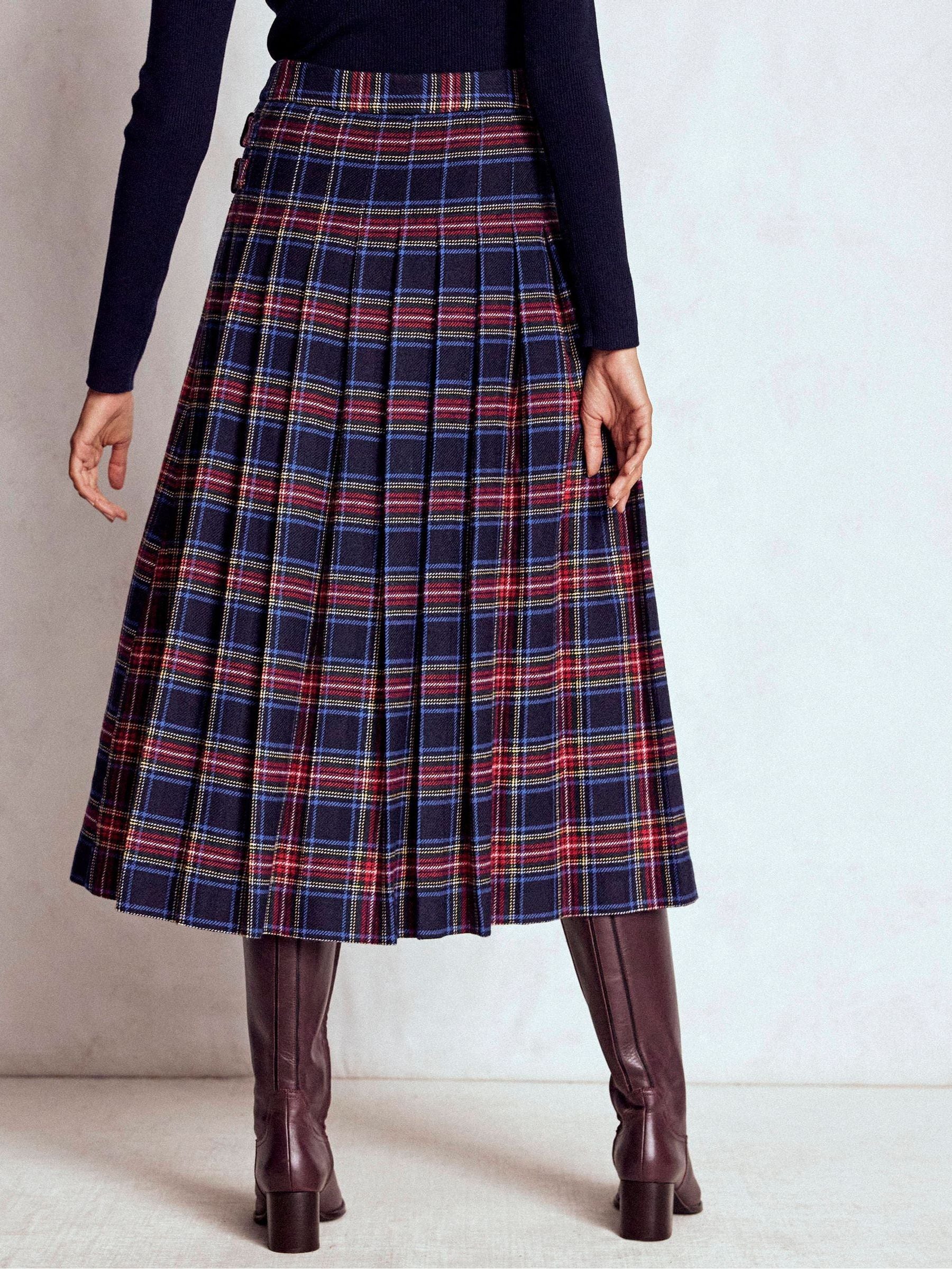 Buy Boden Blue Josephine Wool Kilt Skirt from Next USA
