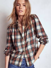 Boden Cream Layla Brushed Cotton Top - Image 1 of 6