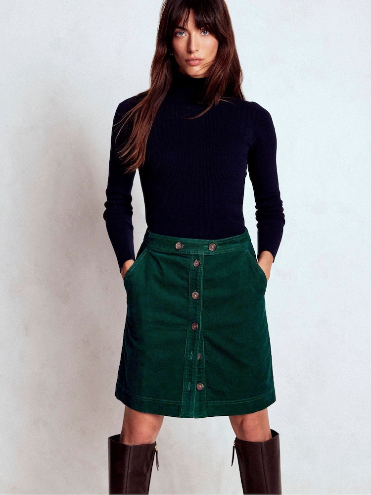 Boden Green Cecelia Cord Skirt - Image 1 of 5 Boden Green Cecelia Cord Skirt - Image 1 of 5
